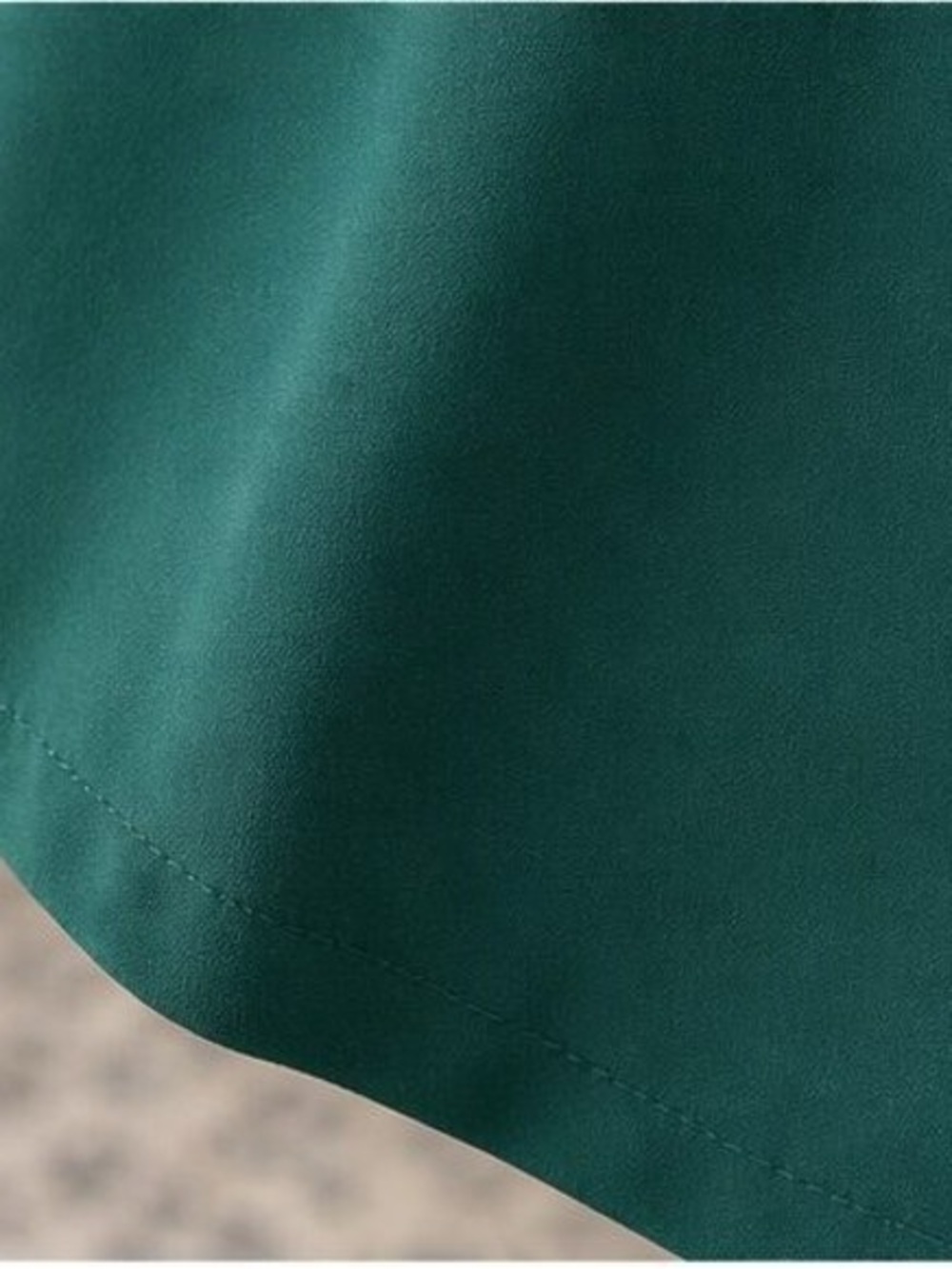 Classic Emerald Green Women's Button-Front Blouse - Picture 6 of 6